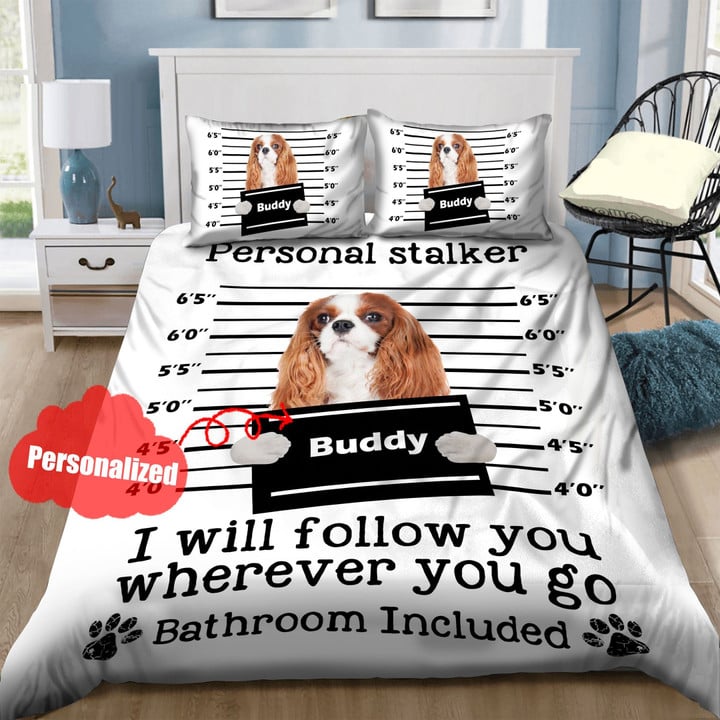 Personalized Spaniel I Will Follow You Bedding Set Cotton Bed Sheets Spread Comforter Duvet Cover Bedding Sets