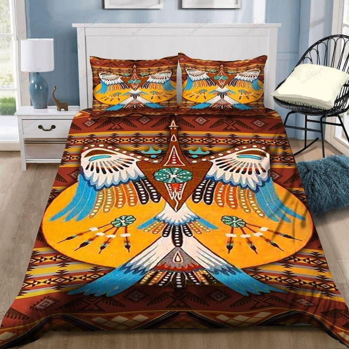 Yellow Pattern Native American Duvet Cover Bedding Set