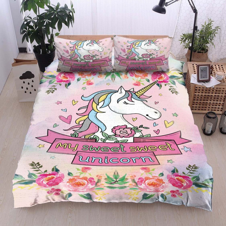 3D My Sweet Unicorn  Bed Sheets Spread  Duvet Cover Bedding Sets