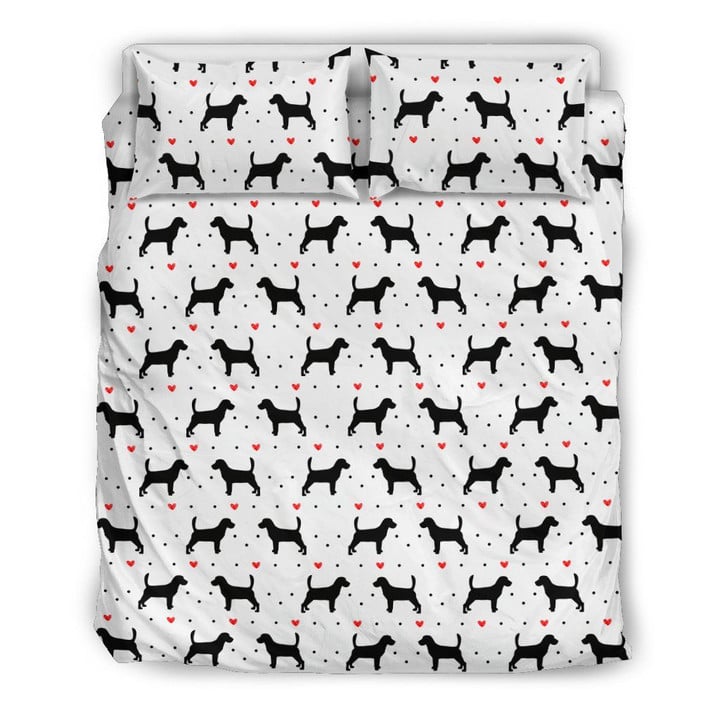 Beagle Love Cotton Bed Sheets Spread Comforter Duvet Cover Bedding Sets