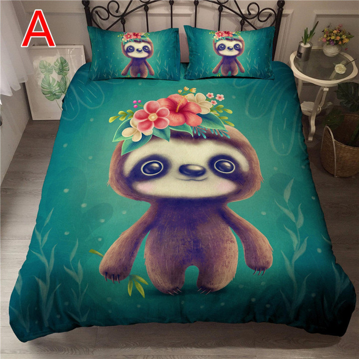 Lovely Sloth Bed Sheets Duvet Cover Bedding Sets