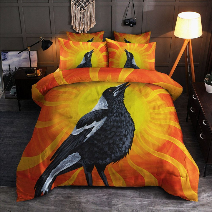 Crow Cotton Bed Sheets Spread Comforter Duvet Cover Bedding Sets