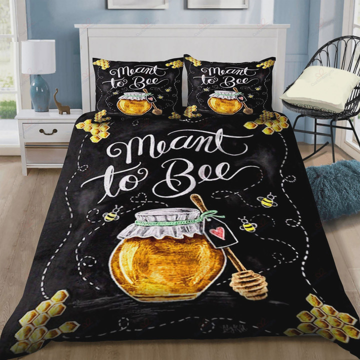 Meant To Bee Printed Cotton Bed Sheets Spread Comforter Duvet Cover Bedding Sets