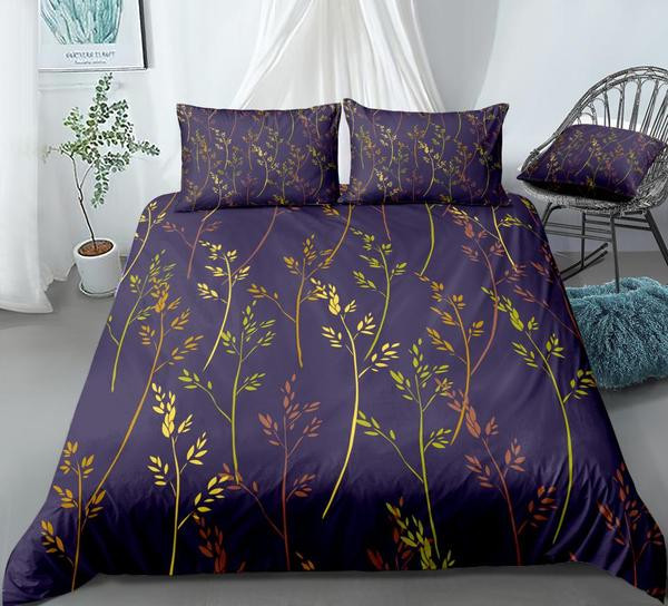 Branches And Leaves Cotton Bed Sheets Spread Comforter Duvet Cover Bedding Sets