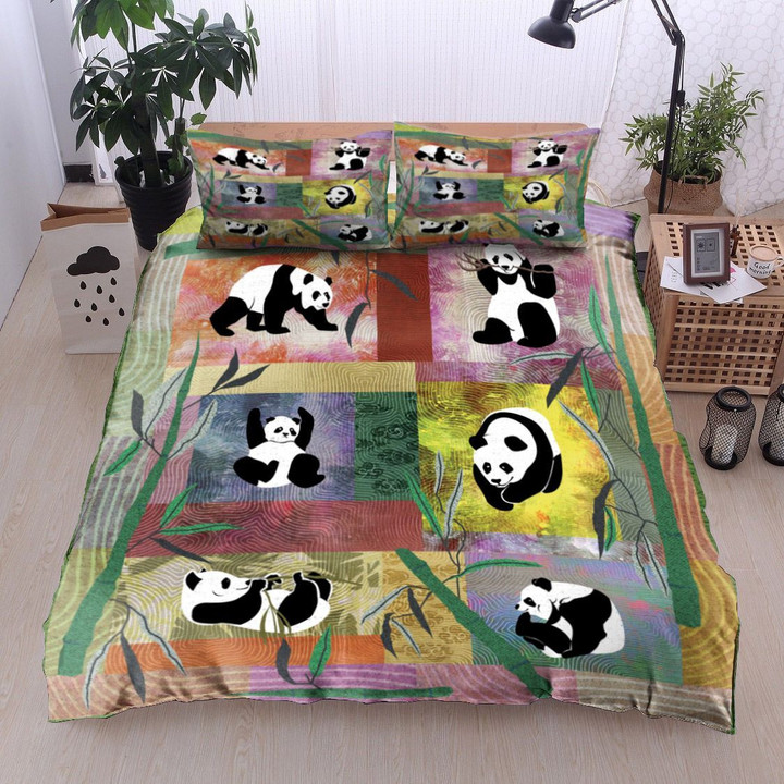 Panda Cotton Bed Sheets Spread Comforter Duvet Cover Bedding Sets