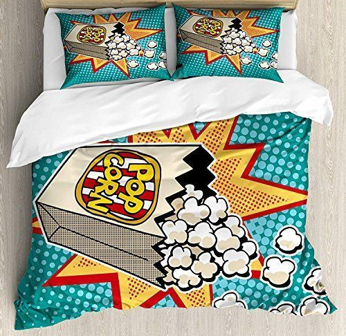Pop Corn Cotton Bed Sheets Spread Comforter Duvet Cover Bedding Sets