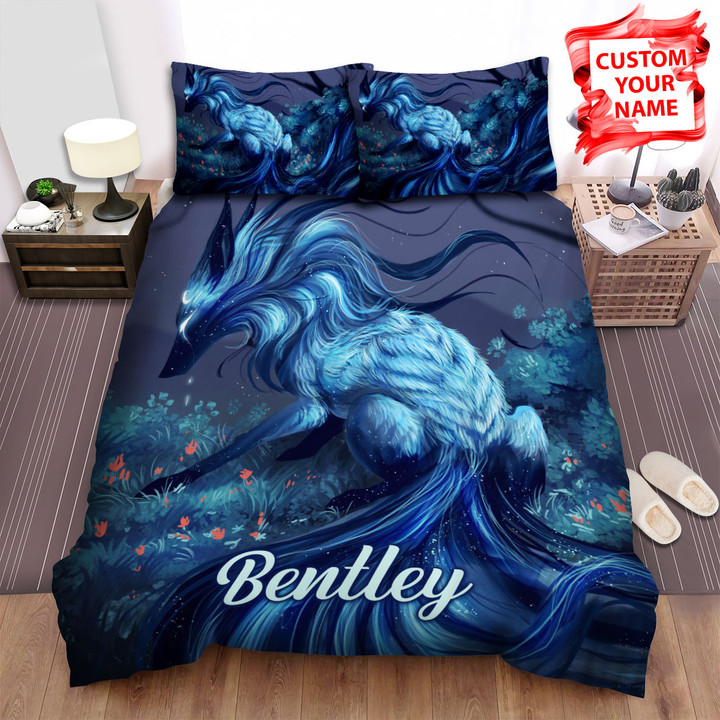 Personalized The Black Moon Fox Bed Sheets Spread Duvet Cover Bedding Sets
