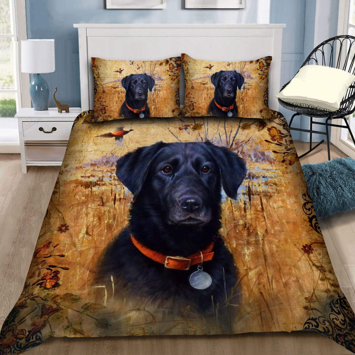 Black Labrador Duvet Cover Bedding Set