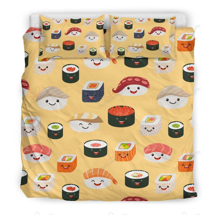 Sushi Bed Sheets Spread Comforter Duvet Cover Bedding Sets