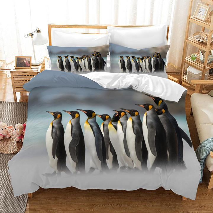 3D Polar Penguins Bed Sheets Duvet Cover Bedding Sets