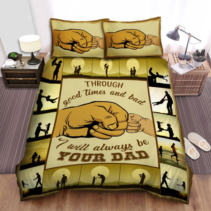 Father And Son I Will Always Be Your Dad Bed Sheets Spread Duvet Cover Bedding Sets