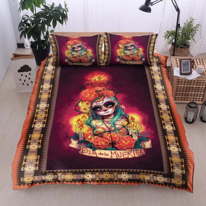 Dead Skull Cotton Bed Sheets Spread Comforter Duvet Cover Bedding Sets