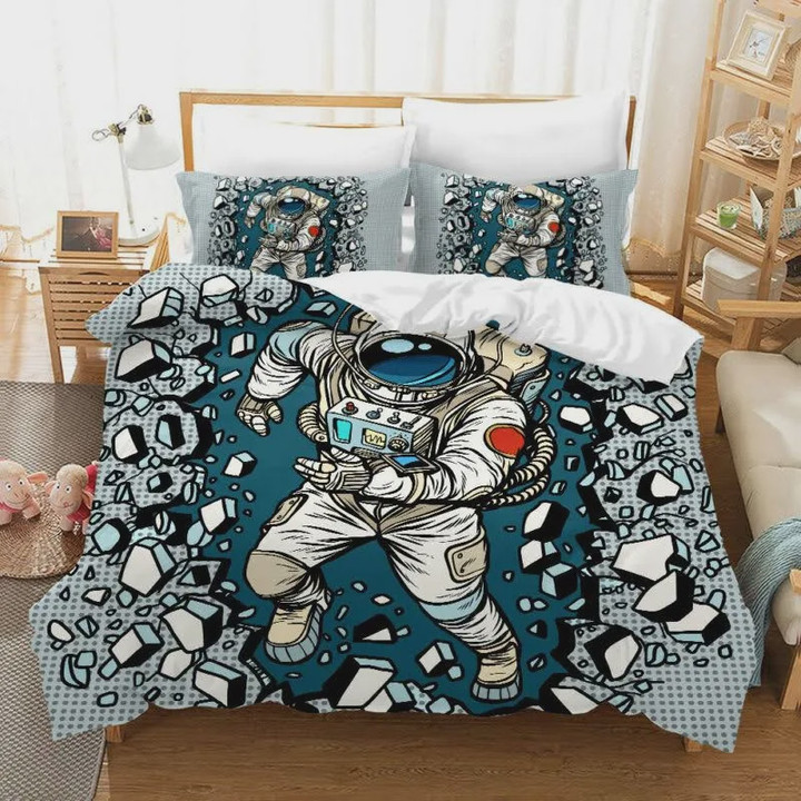 Aerospace Astronaut Cotton Bed Sheets Spread Comforter Duvet Cover Bedding Sets