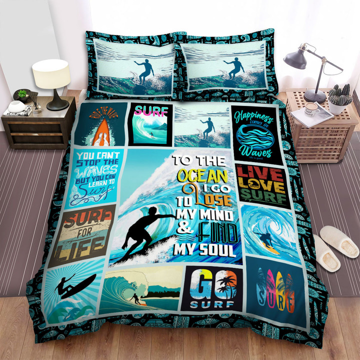 Surfing You Can't Stop The Waves Bed Sheets Spread Duvet Cover Bedding Sets