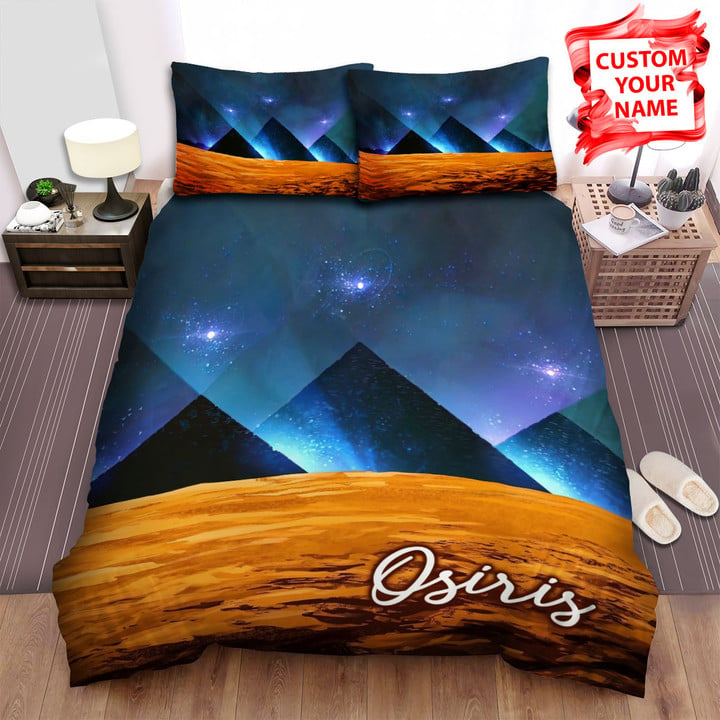 Personalized Great Pyramid Of Giza Galaxy Design Bed Sheets Spread Comforter Duvet Cover Bedding Sets