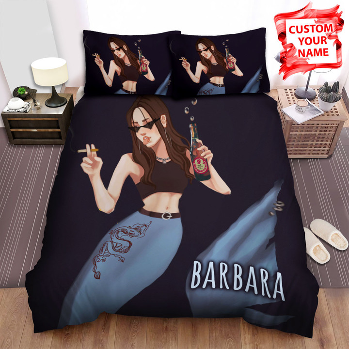 Personalized Mermaid With Bad Habits Bed Sheets Spread Duvet Cover Bedding Sets