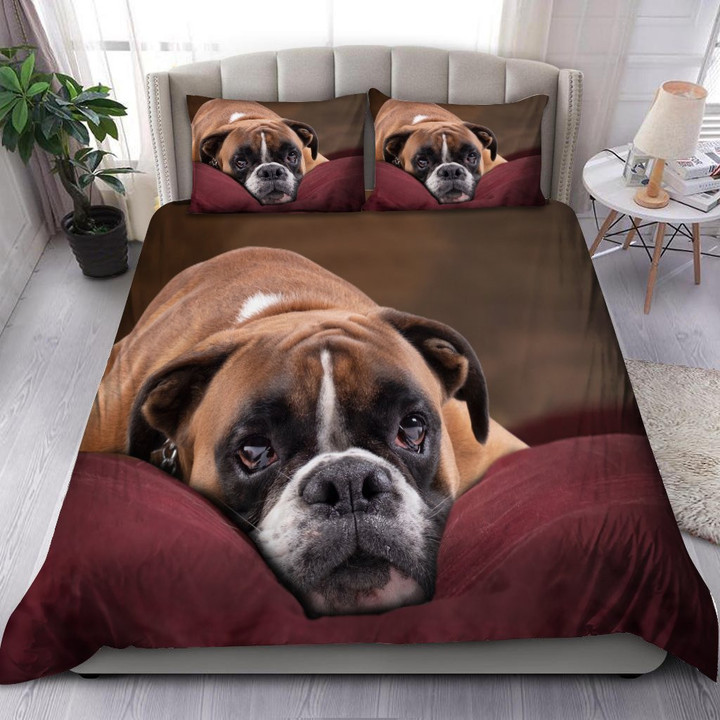 Boxer Dog Bedding Set Bed Sheets Spread Comforter Duvet Cover Bedding Sets