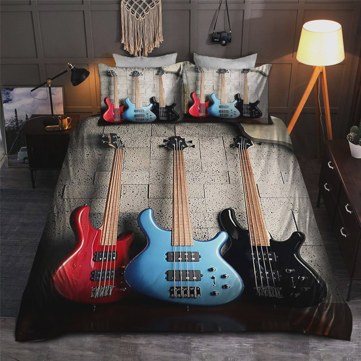 Electric Guitar Street Cotton Bed Sheets Spread Comforter Duvet Cover Bedding Sets