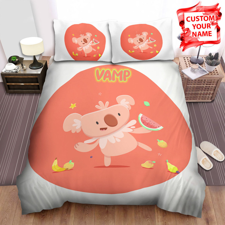 Personalized The Wild Animal - The Koala And The Watermelon Bed Sheets Spread Duvet Cover Bedding Sets
