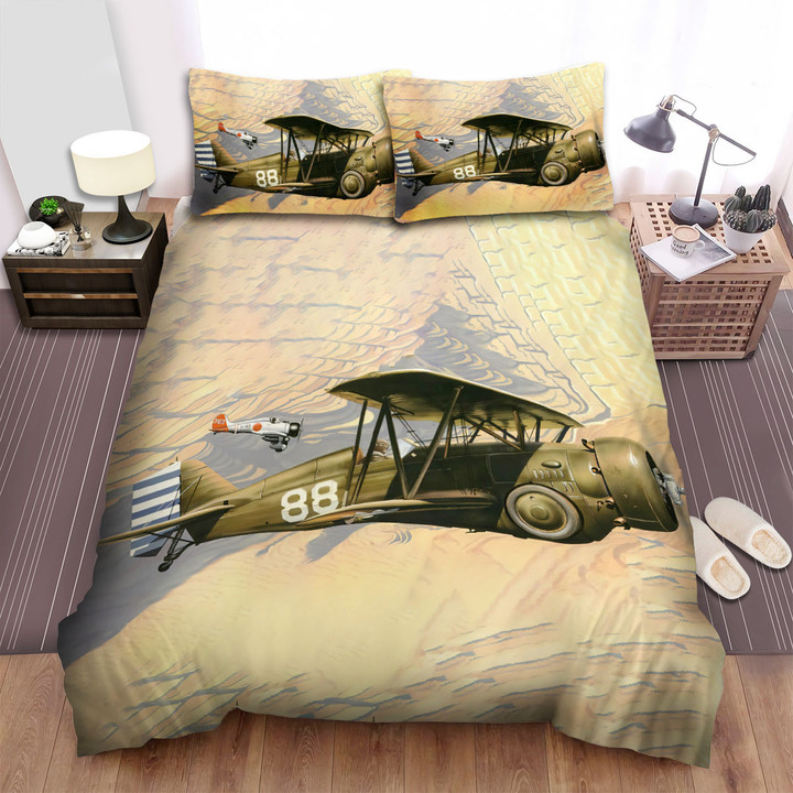 Military Weapon Ww2 The Us Plane - Curtiss Goshawk Bed Sheets Spread Duvet Cover Bedding Sets