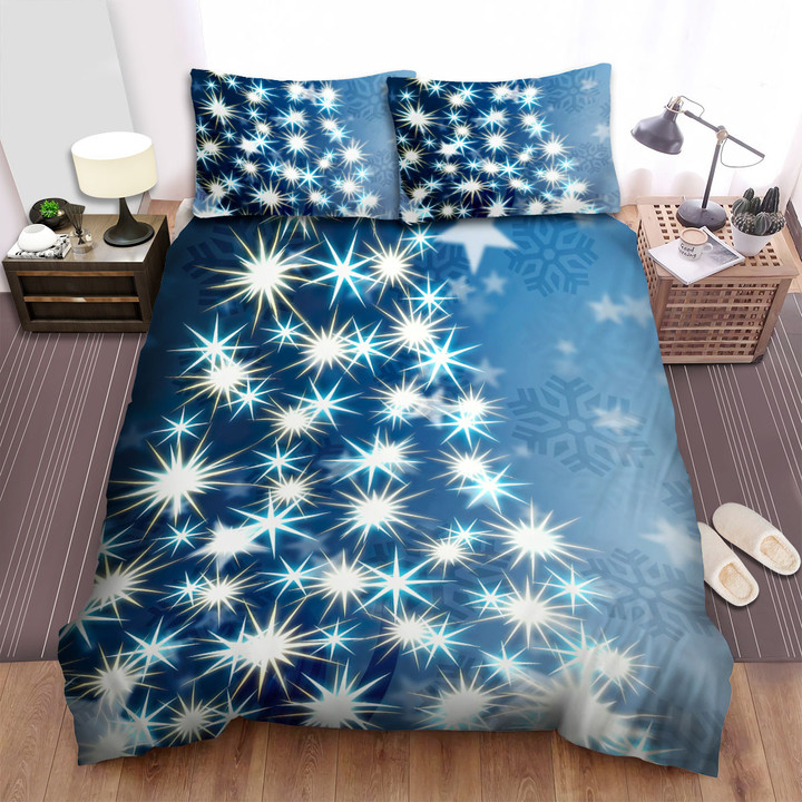 The Christmas Tree Made Of Stars Bed Sheets Spread Duvet Cover Bedding Sets