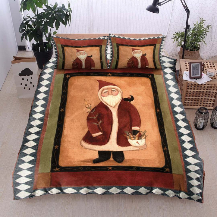 Santa Claus Cotton Bed Sheets Spread Comforter Duvet Cover Bedding Sets