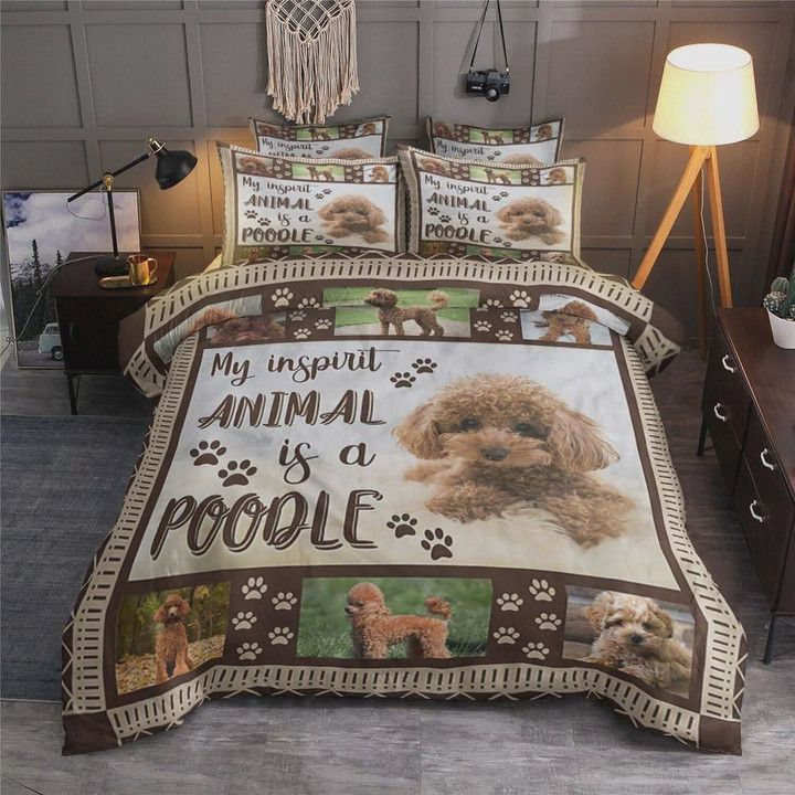 My Inspirit Animal Is A Poodle  Bed Sheets Spread  Duvet Cover Bedding Sets