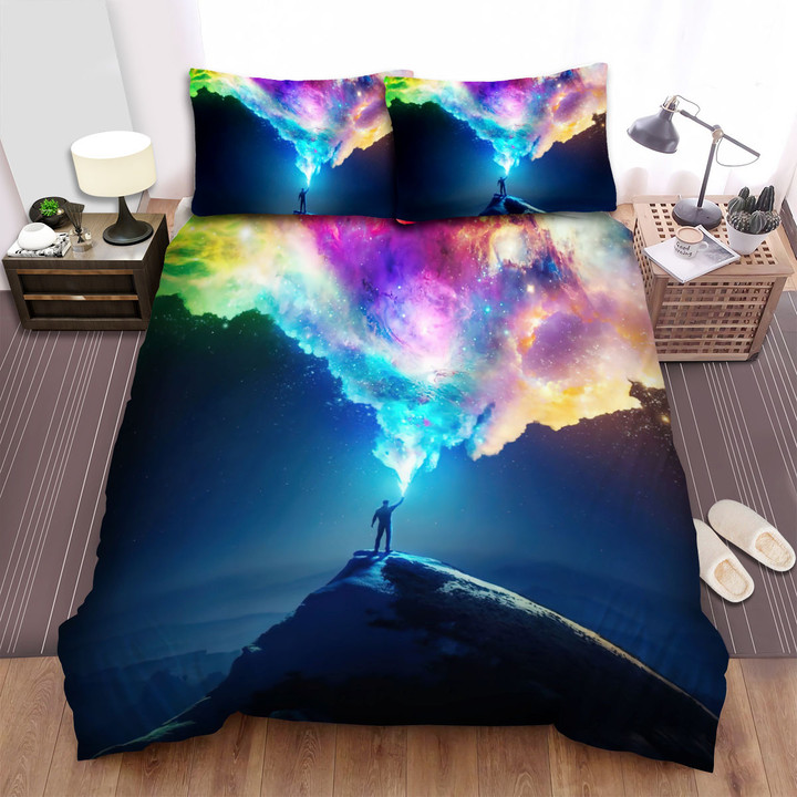 Space Colors Of Space Bed Sheets Spread  Duvet Cover Bedding Sets