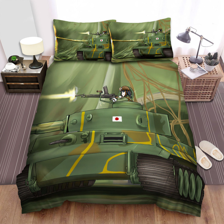 Military Weapon In Ww2, Tiger Tank Of Japanese Bed Sheets Spread Duvet Cover Bedding Sets