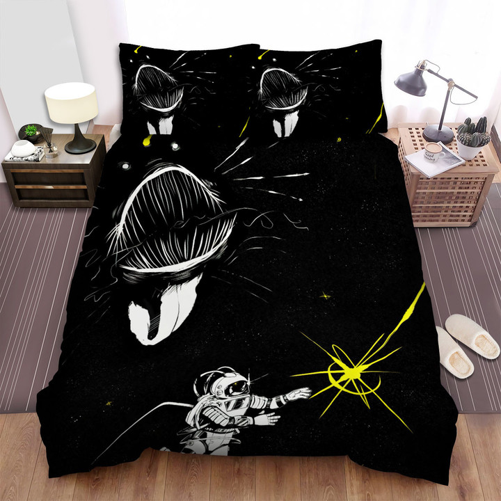 The Wild Animal - The Anglerfish Behind The Astronaut Bed Sheets Spread Duvet Cover Bedding Sets