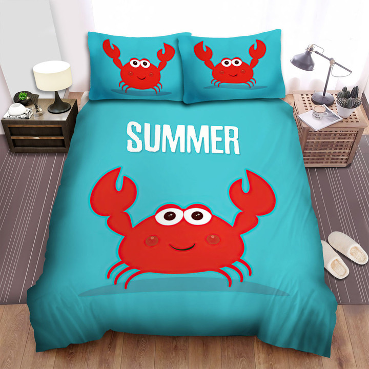 The Wildlife - The Summer Crab Art Bed Sheets Spread Duvet Cover Bedding Sets