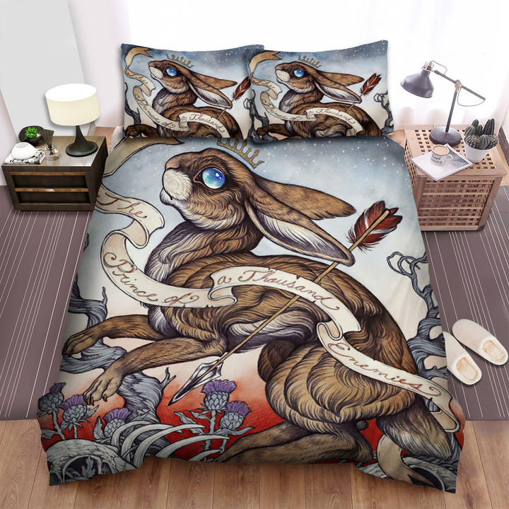 The Small Animal - The Rabbit And The Quote Bed Sheets Spread Duvet Cover Bedding Sets