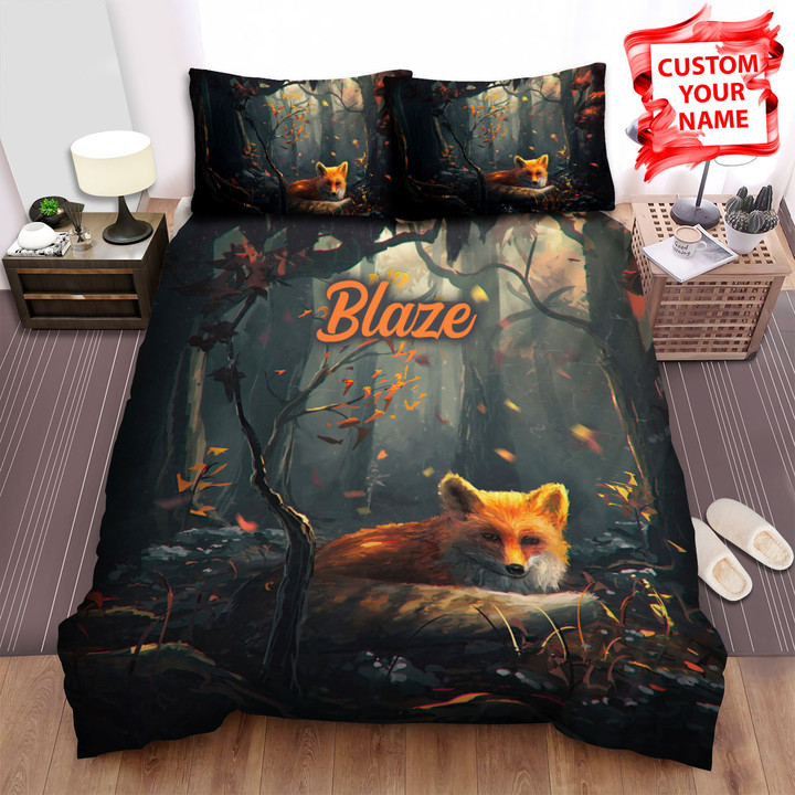 Personalized The Wildlife - The Fox Lying On The Ground Bed Sheets Spread Duvet Cover Bedding Sets