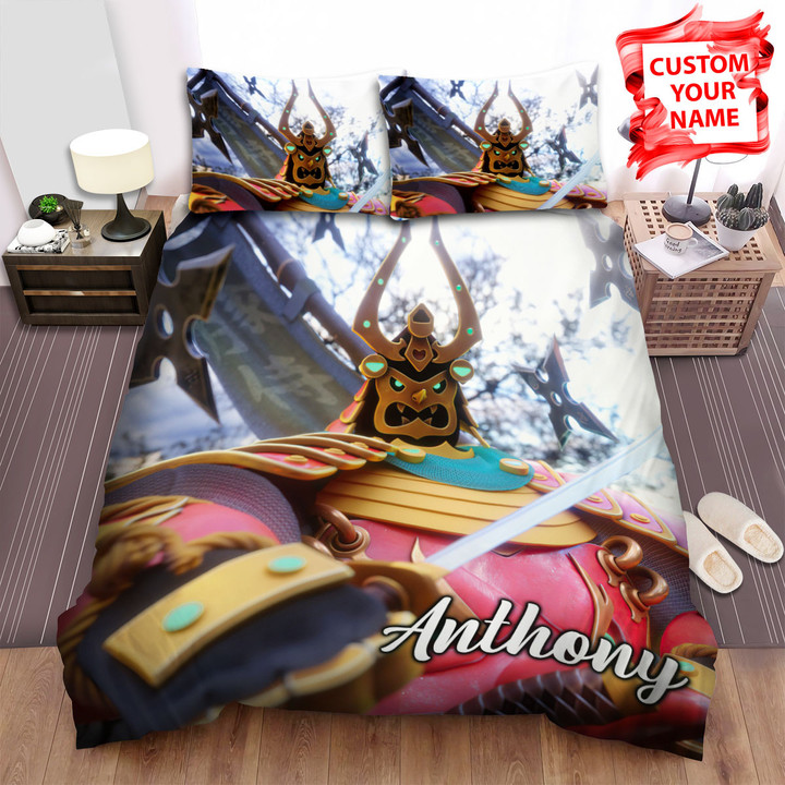 Personalized Chubby Samurai Digital 3d Illustration Bed Sheets Spread Duvet Cover Bedding Sets