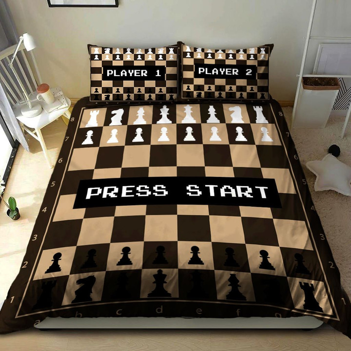 3D Chess Press Start  Bed Sheets Spread  Duvet Cover Bedding Sets