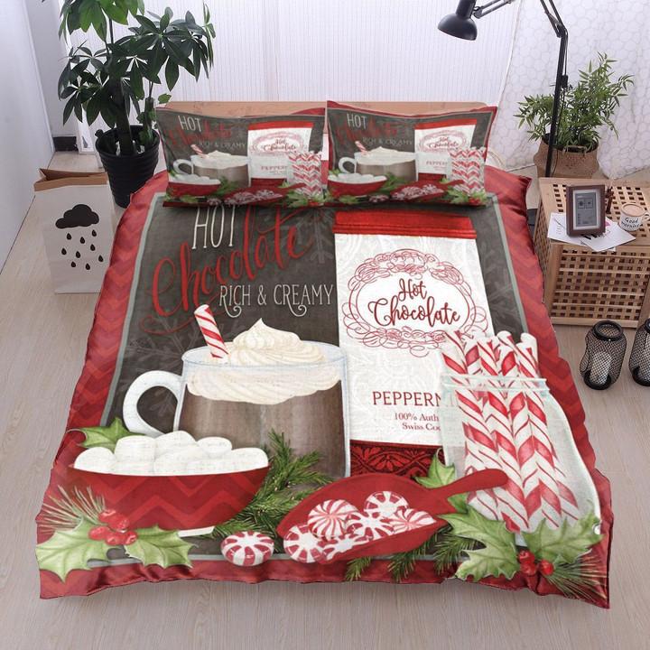Hot Chocolate Rich And Creamy  Bed Sheets Spread  Duvet Cover Bedding Sets