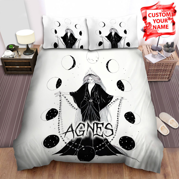 Personalized Witch In Black & White Bed Sheets Spread  Duvet Cover Bedding Sets