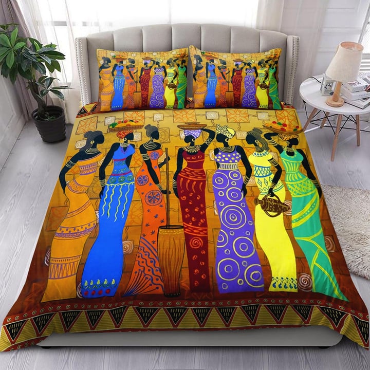 African Woman Bedding Set Bed Sheets Spread  Duvet Cover Bedding Sets