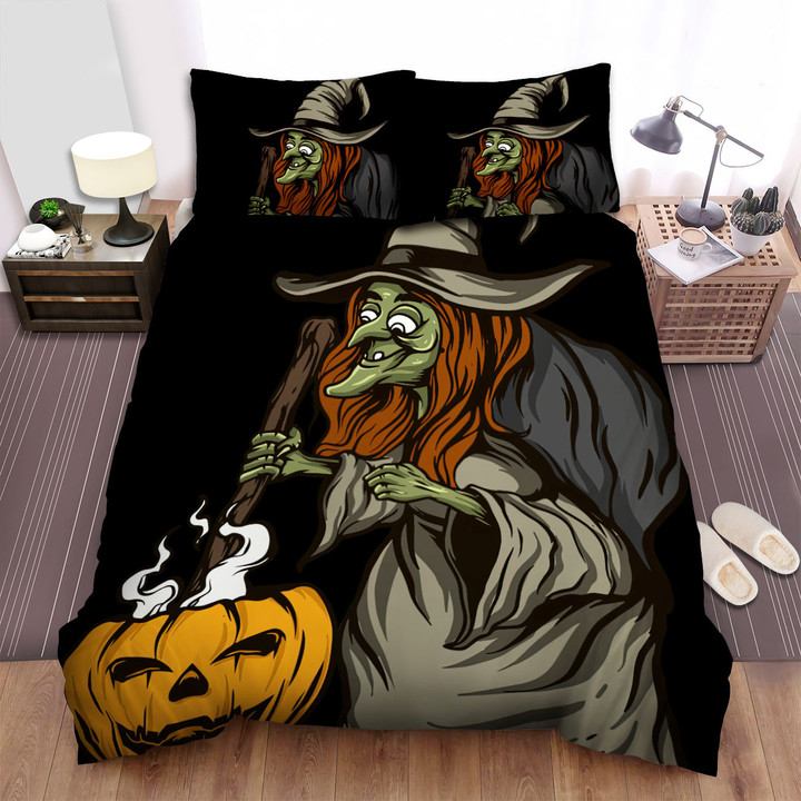 Halloween Goblin Witch Cooking Potion Bed Sheets Spread Duvet Cover Bedding Sets