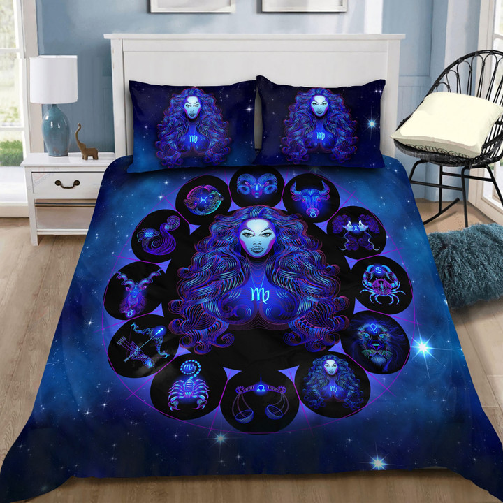 Virgo Zodiac Bedding Set Bed Sheets Spread  Duvet Cover Bedding Sets