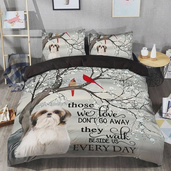Those We Love Don't Go Away They Walk Beside Us Everyday  Bed Sheets Spread  Duvet Cover Bedding Sets