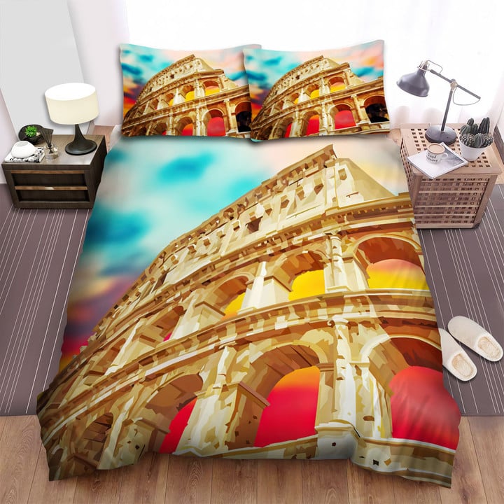 Colosseum Digital Design Art Bed Sheets Spread  Duvet Cover Bedding Sets