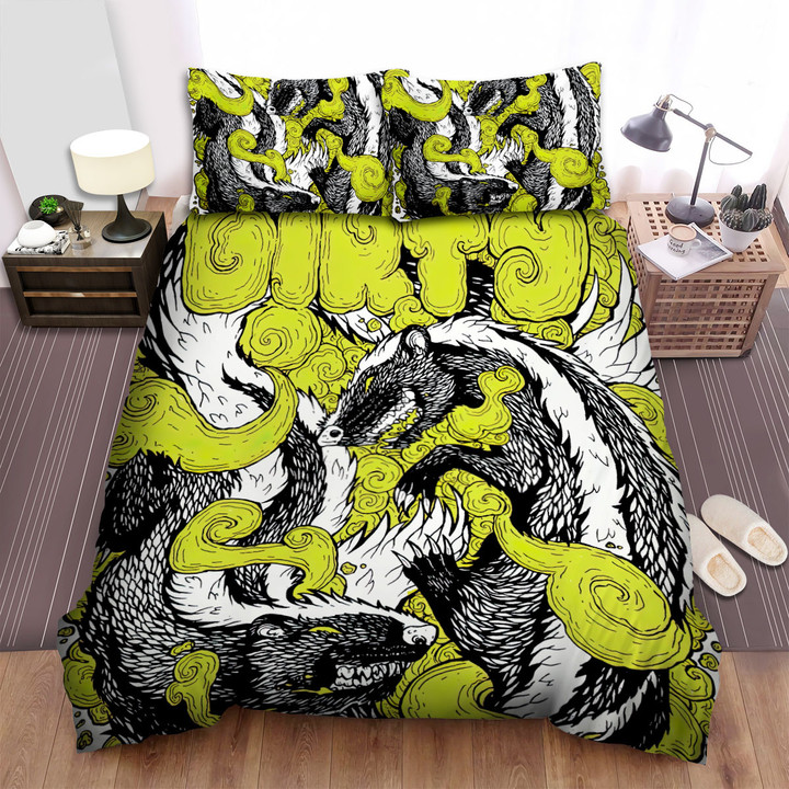 The Wild Animal - The Skunk And The Toxic Smoke Bed Sheets Spread Duvet Cover Bedding Sets