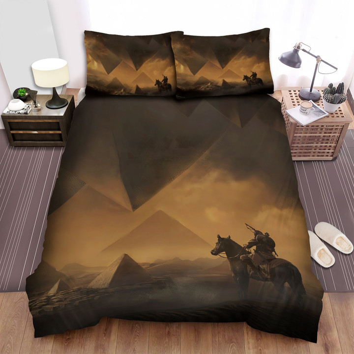 Great Pyramid Of Giza Upside Down Bed Sheets Spread  Duvet Cover Bedding Sets