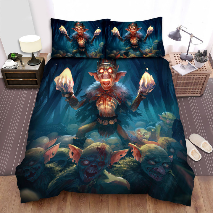 Halloween Goblin King And Goblin Zombies Bed Sheets Spread Duvet Cover Bedding Sets