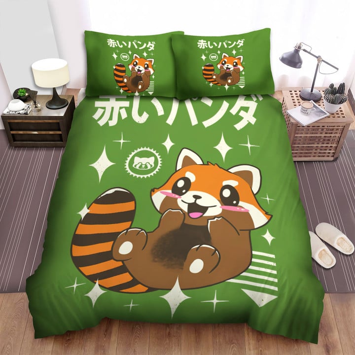 The Red Panda Laughing Art Bed Sheets Spread Duvet Cover Bedding Sets