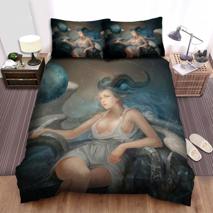 The Creature - The Goat Angel On The Throne Bed Sheets Spread Duvet Cover Bedding Sets