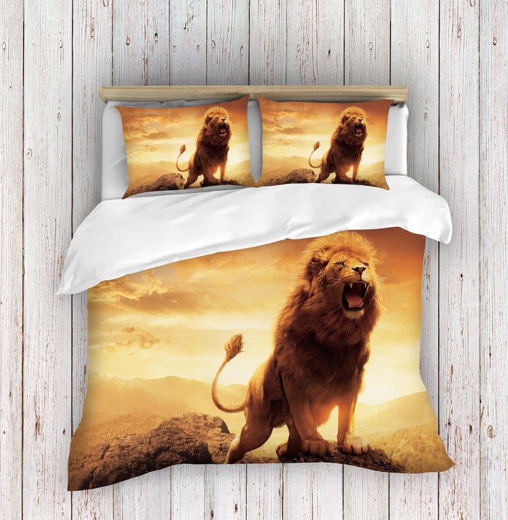 Lion Roaring Bedding Set Bed Sheets Spread  Duvet Cover Bedding Sets