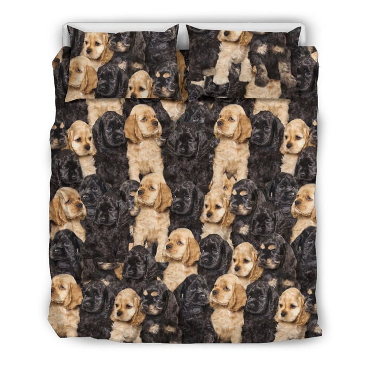 Cocker Spaniel Dog Bed Sheets Spread  Duvet Cover Bedding Sets