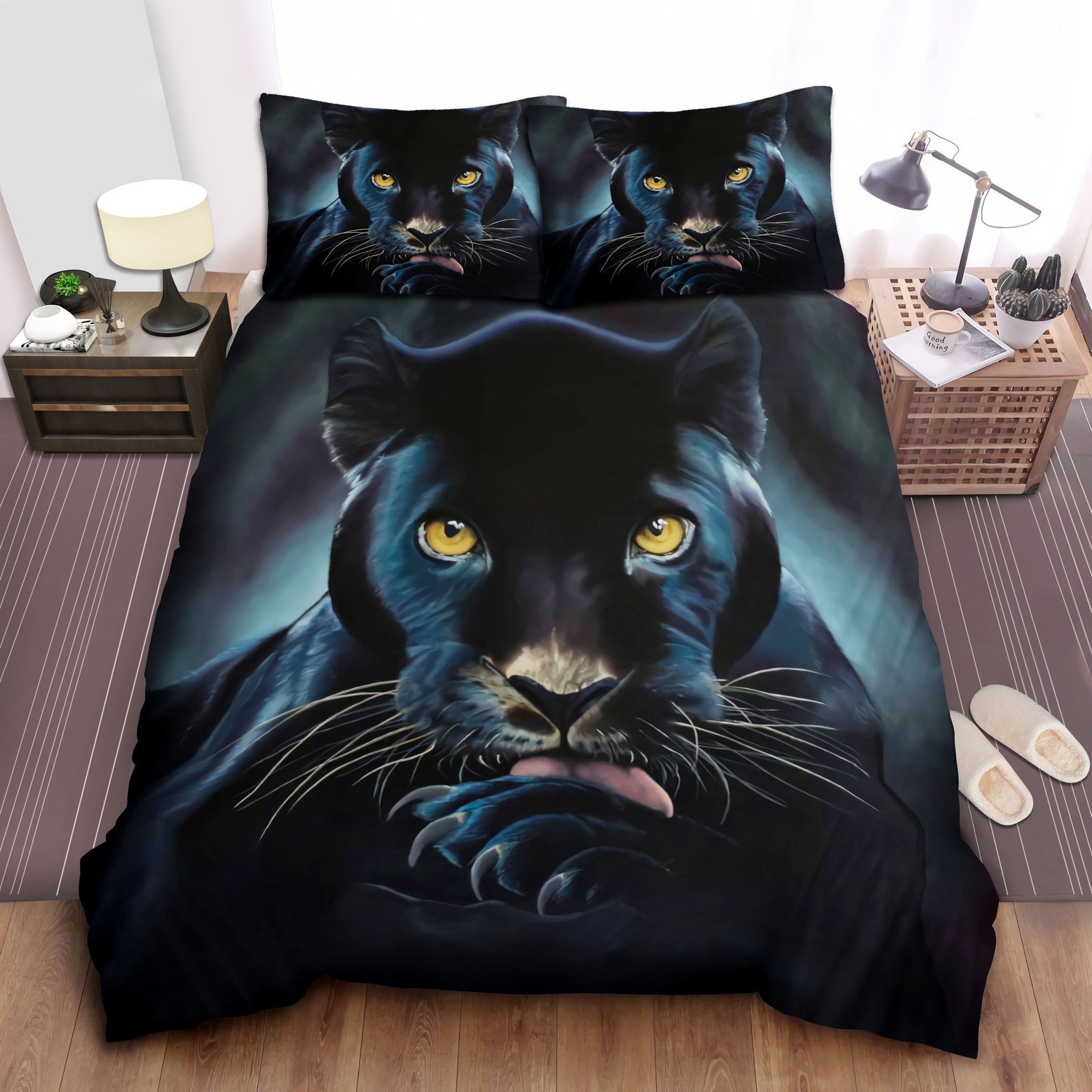 Defaultcool Panther 3d Duvet Cover Bedding Set